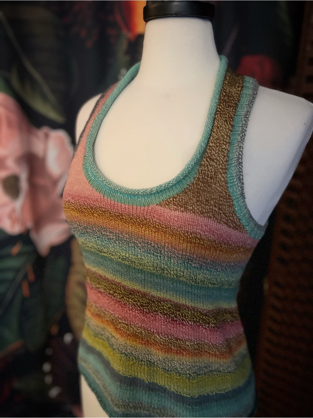 Handknit Racerback Tank - Picture 2 of 5